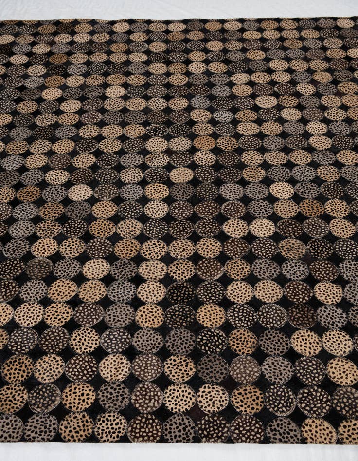 Detail image of  5' 2 x 7' 8 Cowhide Leather Rug