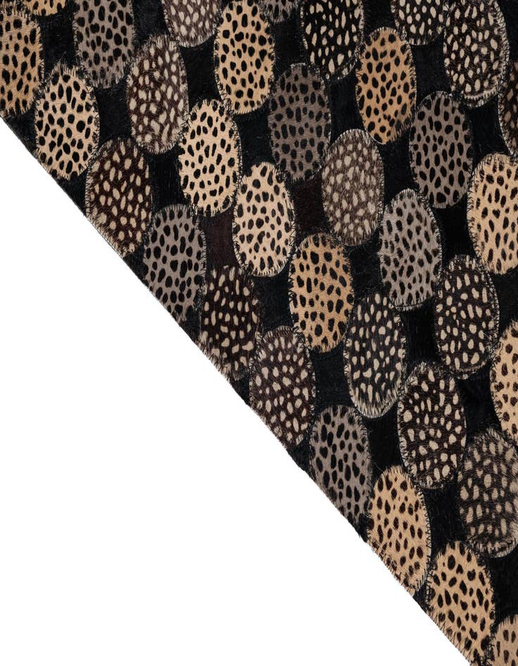 Detail image of  5' 2 x 7' 8 Cowhide Leather Rug