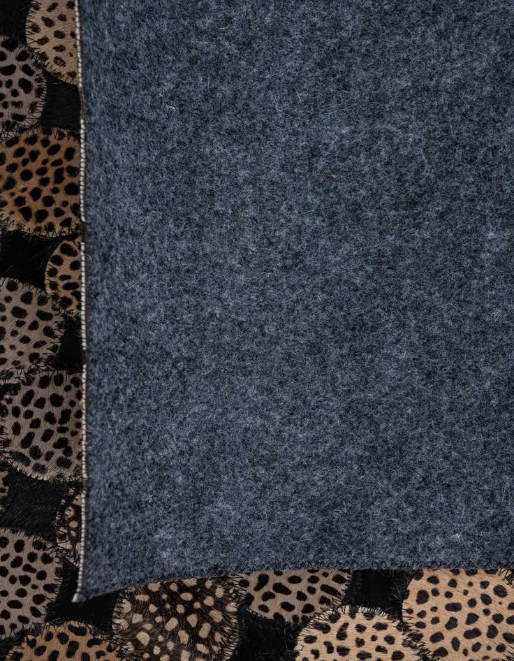 Detail image of  5' 2 x 7' 8 Cowhide Leather Rug