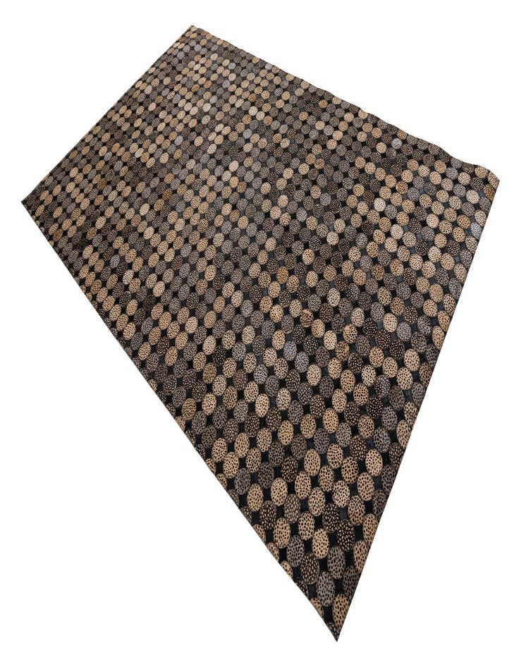 Detail image of  5' 1 x 8' 1 Cowhide Leather Rug