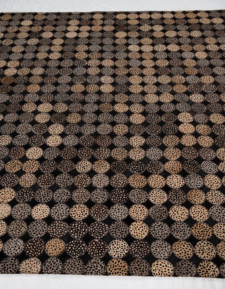 Detail image of  5' 1 x 8' 1 Cowhide Leather Rug