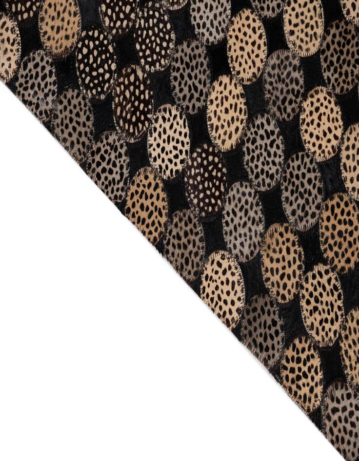 Detail image of  5' 1 x 8' 1 Cowhide Leather Rug