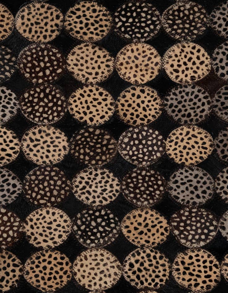 Detail image of  5' 1 x 8' 1 Cowhide Leather Rug