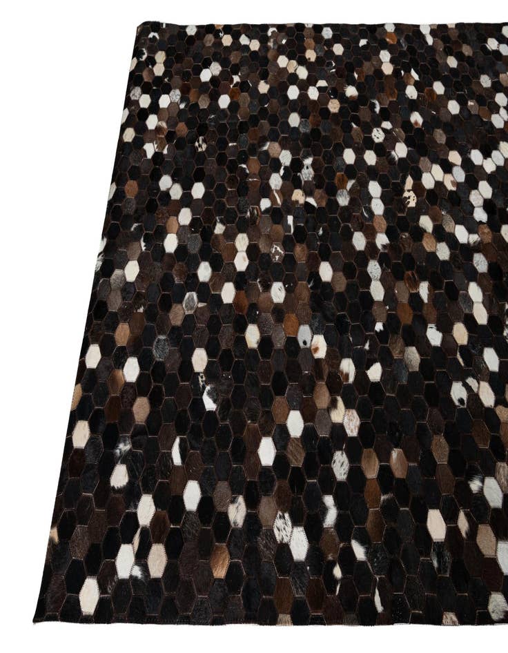 Detail image of  5' x 7' 10 Cowhide Leather Rug