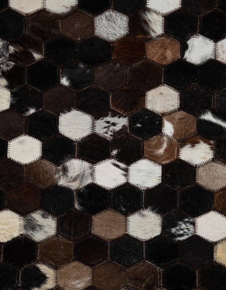 Detail image of  5' x 7' 10 Cowhide Leather Rug