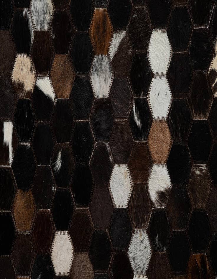 Detail image of  5' x 7' 10 Cowhide Leather Rug