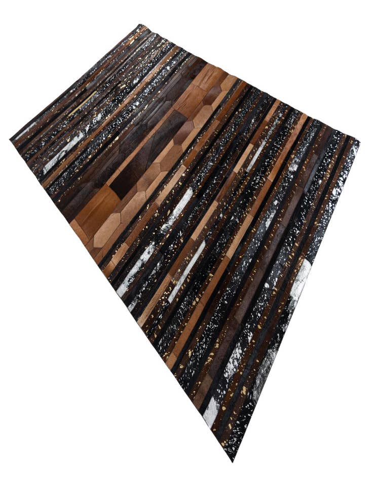 Detail image of  5' 1 x 7' 10 Cowhide Leather Rug