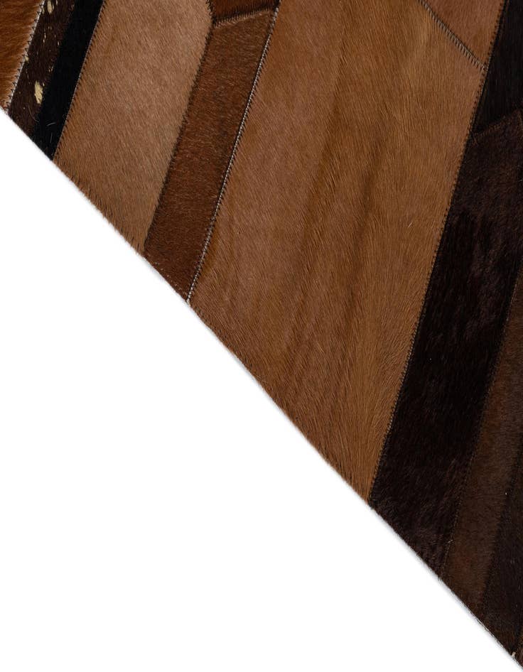 Detail image of  5' 1 x 7' 10 Cowhide Leather Rug