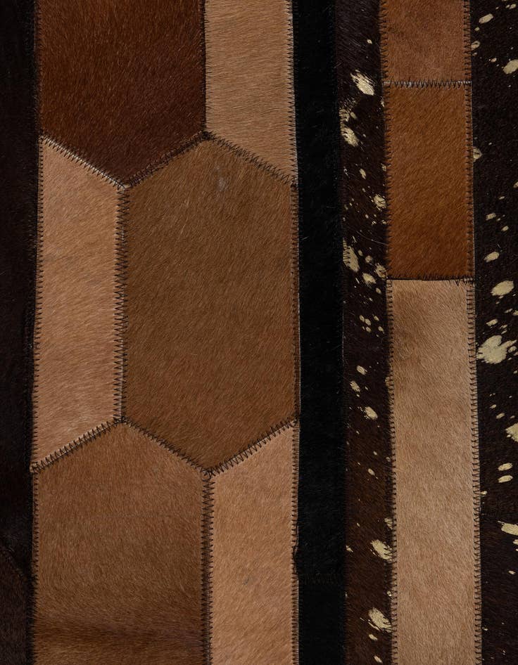 Detail image of  5' 1 x 7' 10 Cowhide Leather Rug