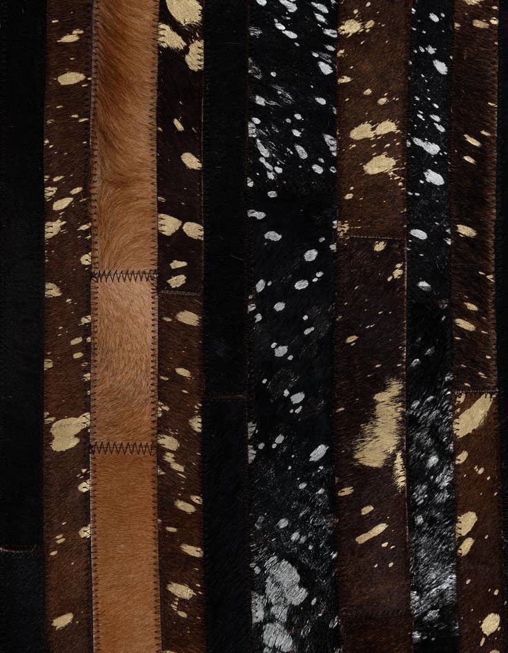 Detail image of  5' 1 x 7' 10 Cowhide Leather Rug