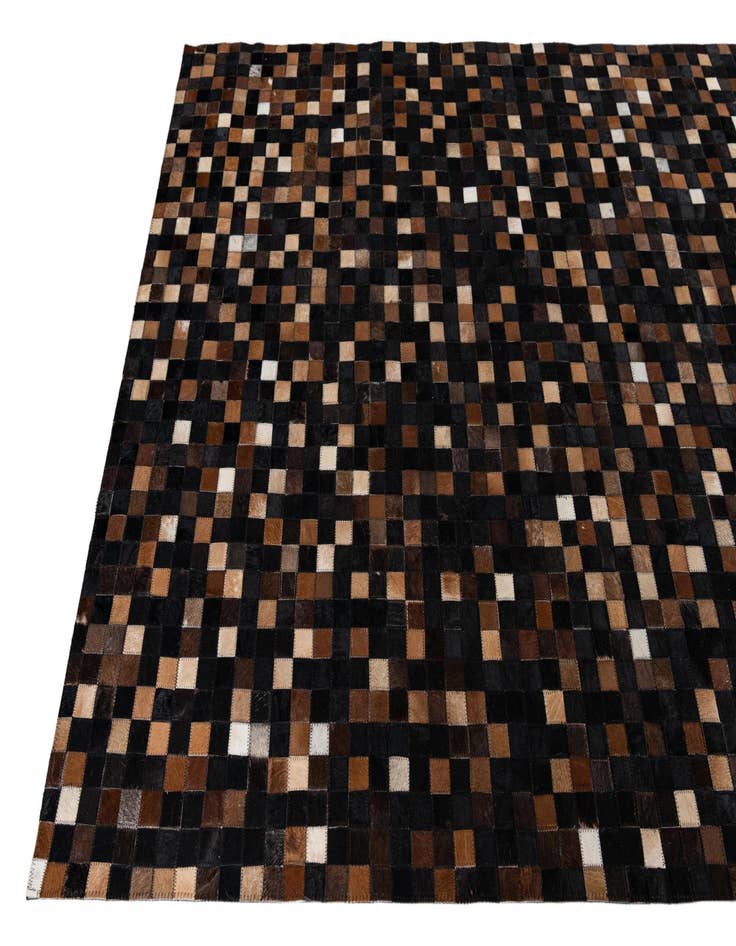 Detail image of  5' 1 x 7' 10 Cowhide Leather Rug