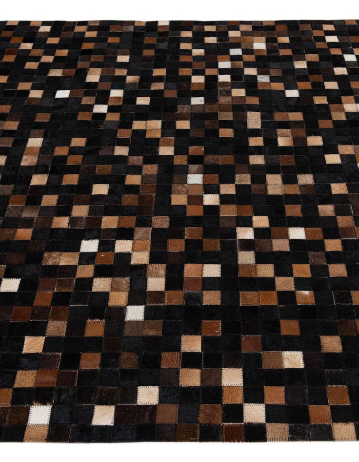Detail image of  5' 1 x 7' 10 Cowhide Leather Rug