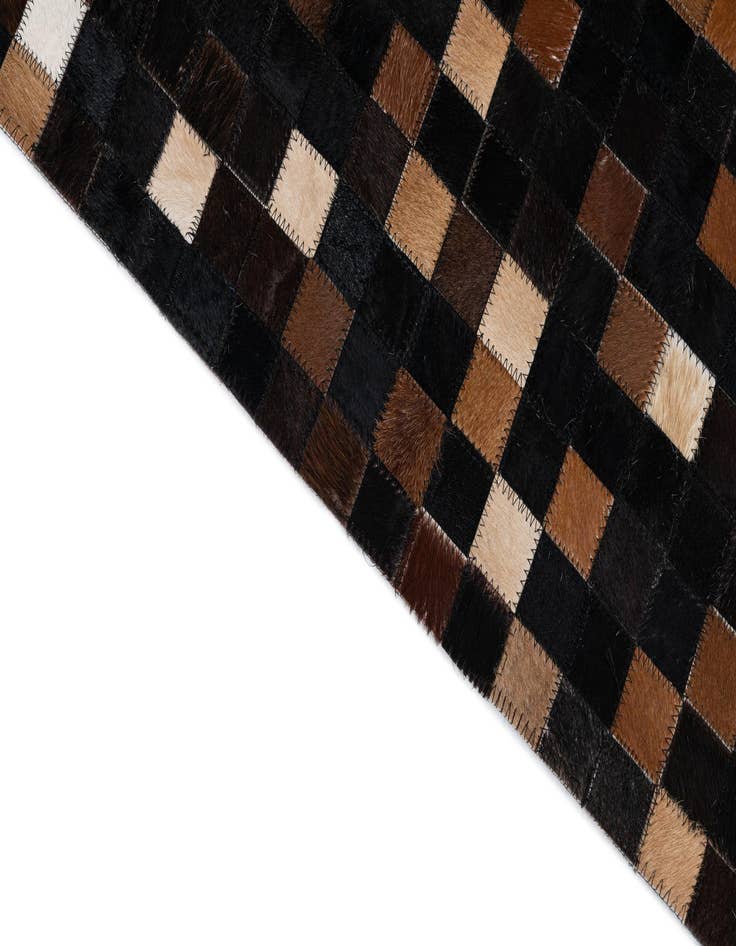 Detail image of  5' 1 x 7' 10 Cowhide Leather Rug