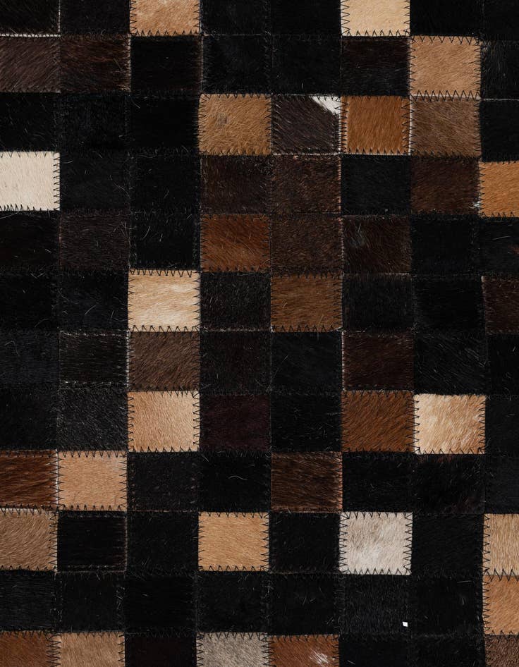 Detail image of  5' 1 x 7' 10 Cowhide Leather Rug