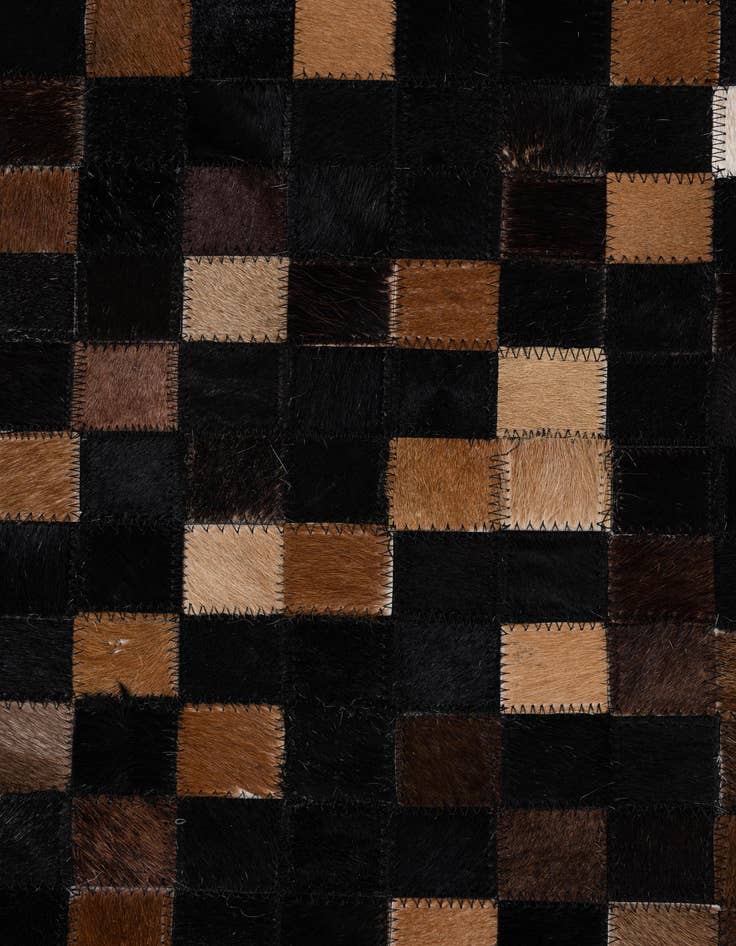 Detail image of  5' 1 x 7' 10 Cowhide Leather Rug