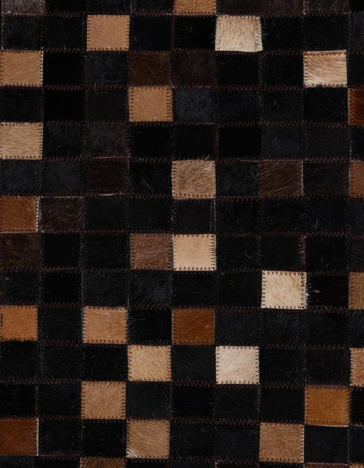 Detail image of  5' 1 x 8' Cowhide Leather Rug