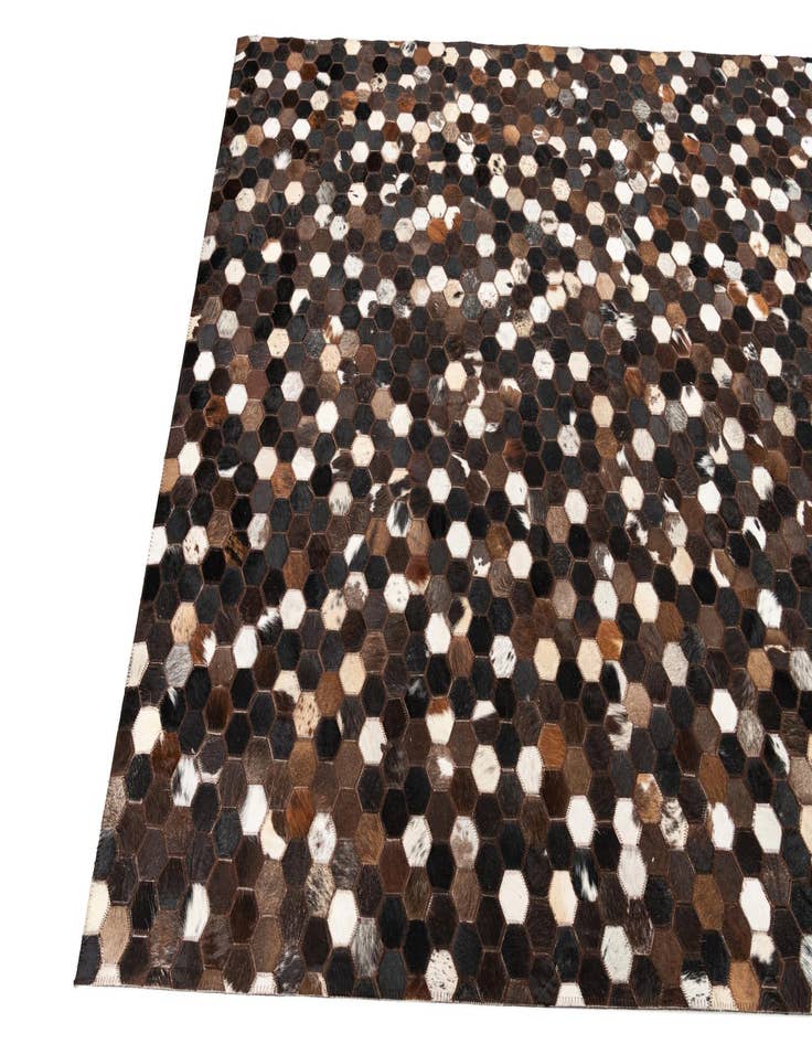 Detail image of  5' 1 x 8' Cowhide Leather Rug