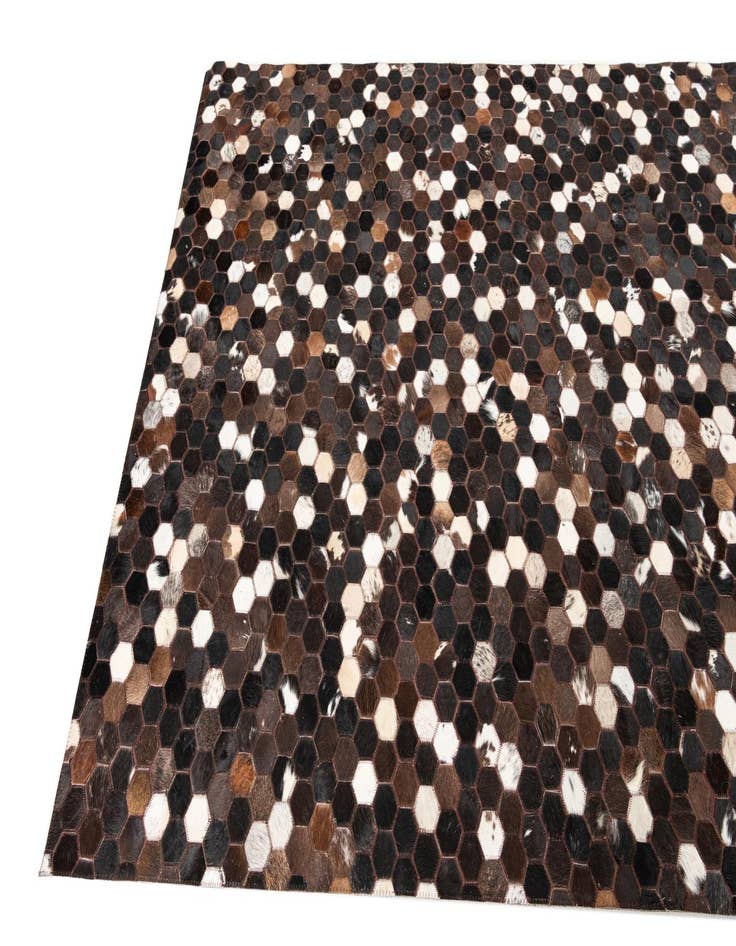 Detail image of  5' x 7' 9 Cowhide Leather Rug