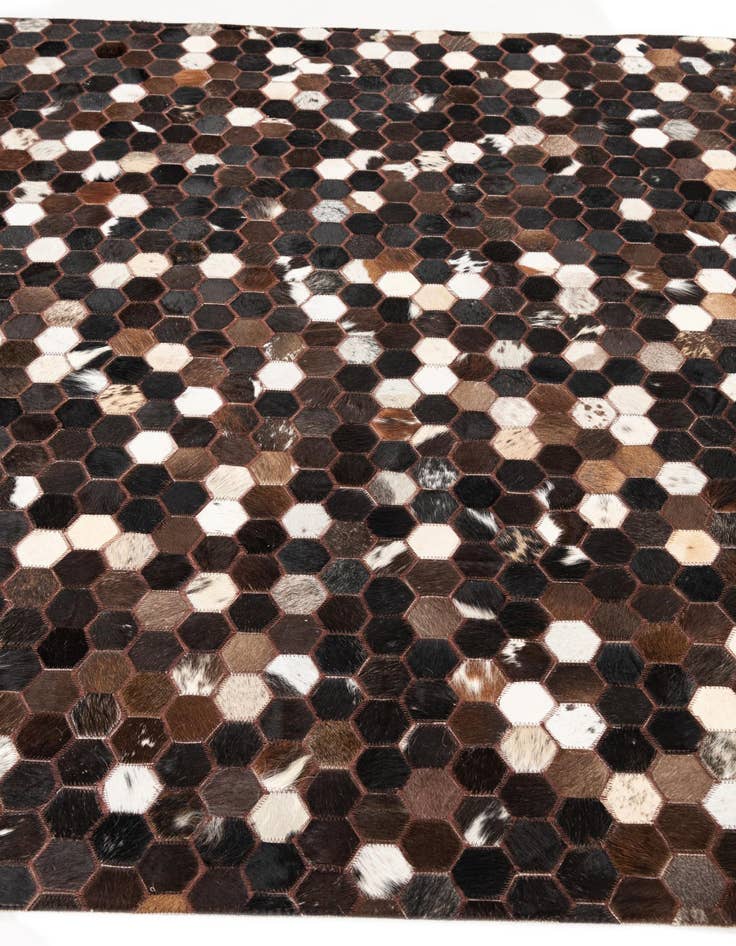Detail image of  5' x 7' 9 Cowhide Leather Rug
