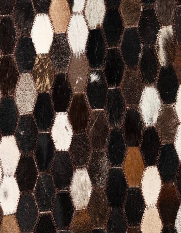 Detail image of  5' x 7' 9 Cowhide Leather Rug