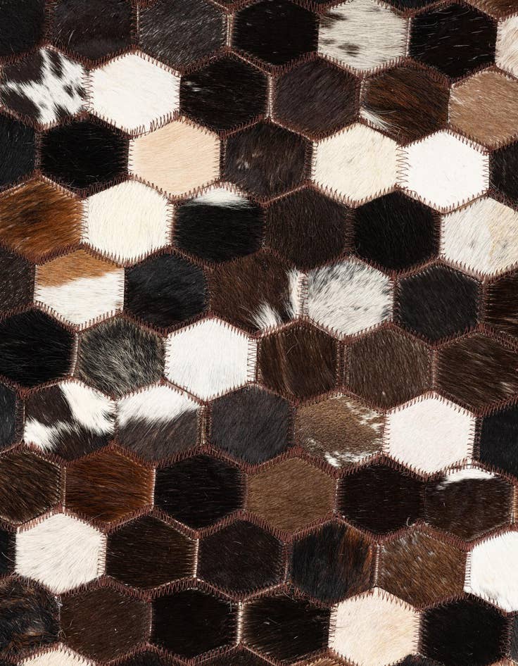 Detail image of  5' x 7' 9 Cowhide Leather Rug