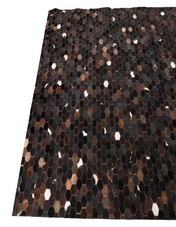 Detail image of  5' 1 x 8' Cowhide Leather Rug
