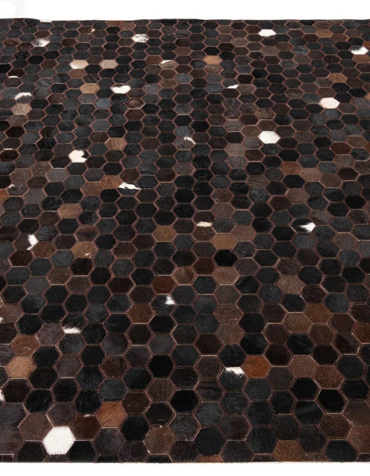 Detail image of  5' 1 x 8' Cowhide Leather Rug