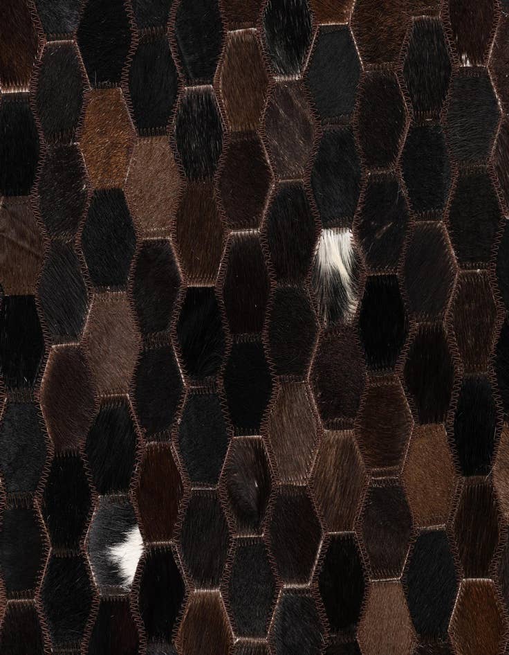 Detail image of  5' 1 x 8' Cowhide Leather Rug