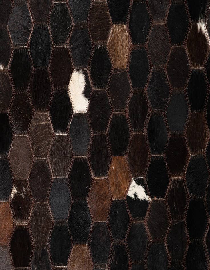 Detail image of  5' 1 x 8' Cowhide Leather Rug