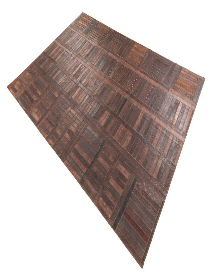 Detail image of  5' 3 x 7' 9 Cowhide Leather Rug