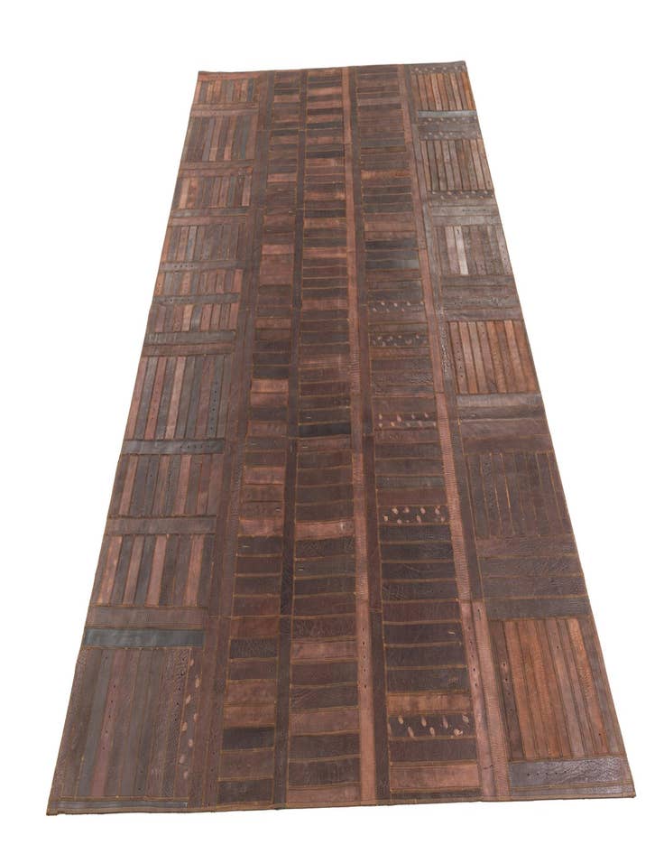 Detail image of  5' 3 x 7' 9 Cowhide Leather Rug