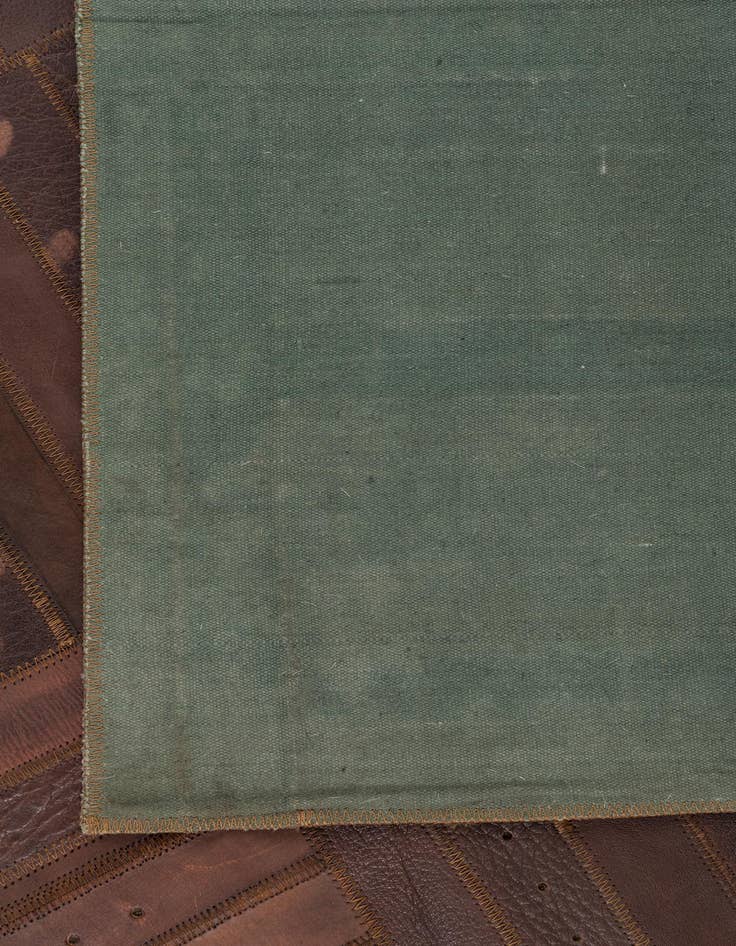 Detail image of  5' 3 x 7' 9 Cowhide Leather Rug