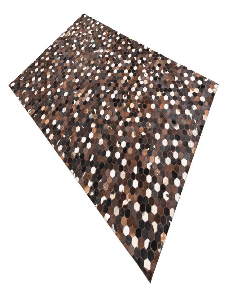 Detail image of  5' 1 x 8' 1 Cowhide Leather Rug