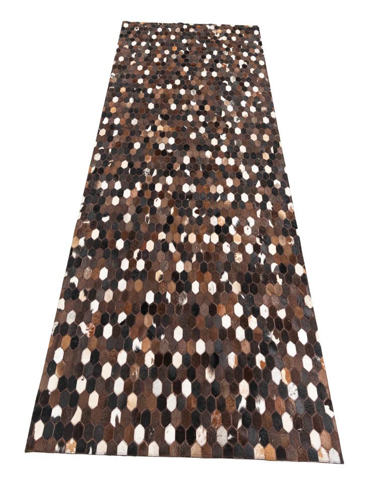 Detail image of  5' 1 x 8' 1 Cowhide Leather Rug