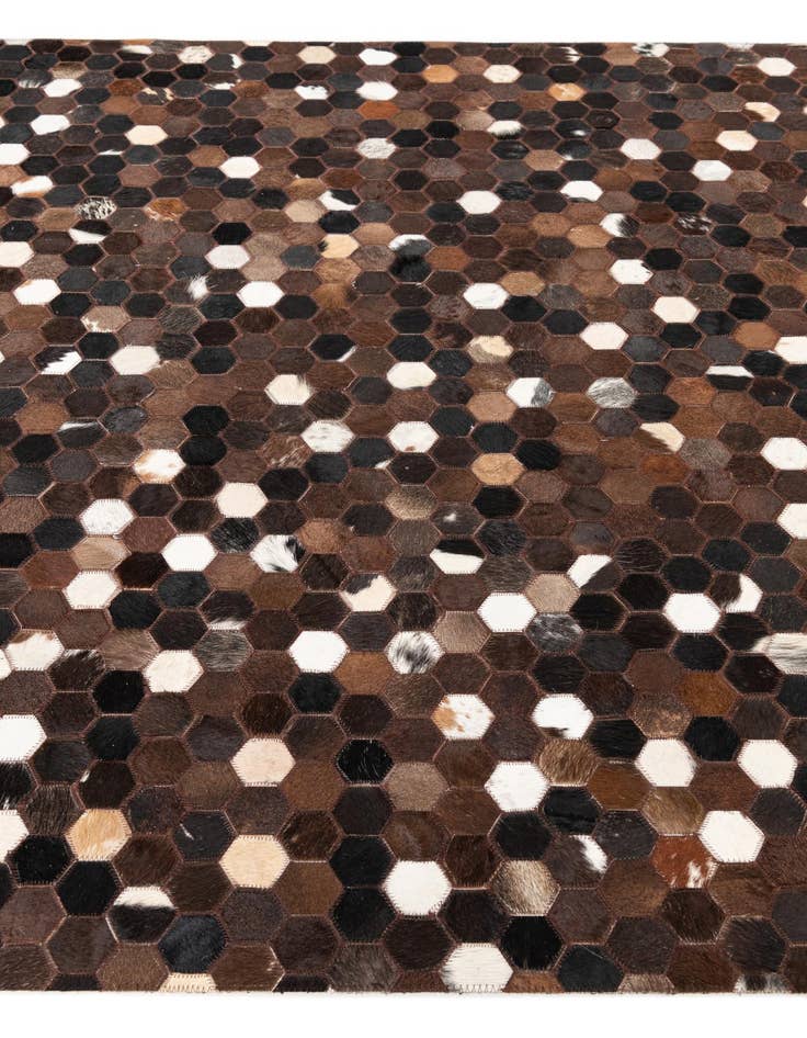 Detail image of  5' 1 x 8' 1 Cowhide Leather Rug