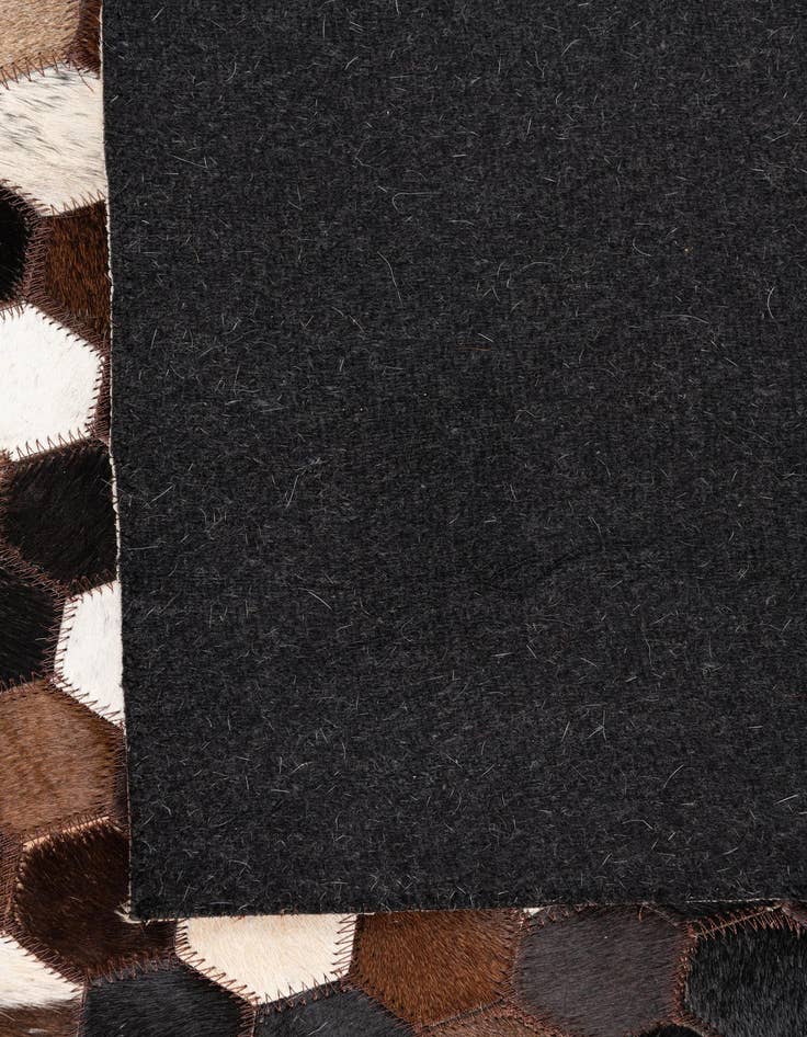 Detail image of  5' 1 x 8' 1 Cowhide Leather Rug