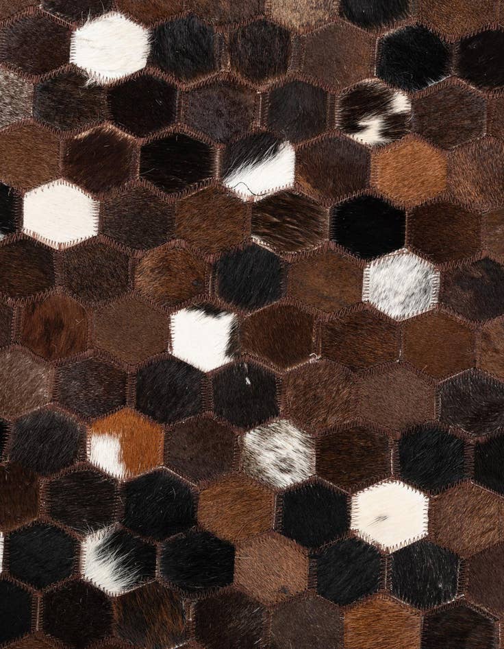 Detail image of  5' x 8' 1 Cowhide Leather Rug