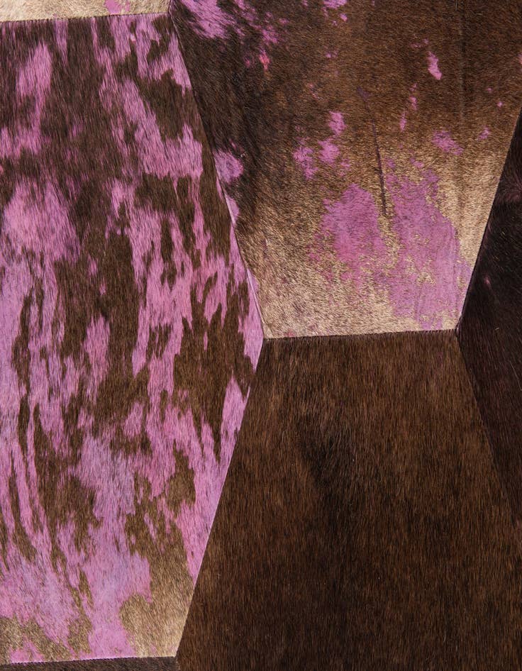 Detail image of  3' 8 x 5' 3 Cowhide Leather Rug