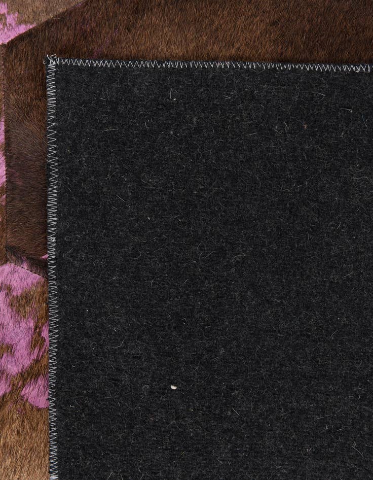 Detail image of  3' 8 x 5' 3 Cowhide Leather Rug