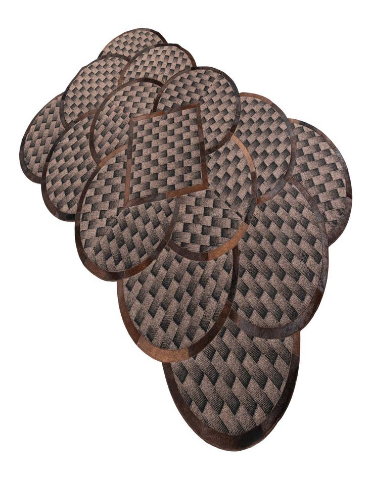 Detail image of  5' x 8' Cowhide Leather Rug