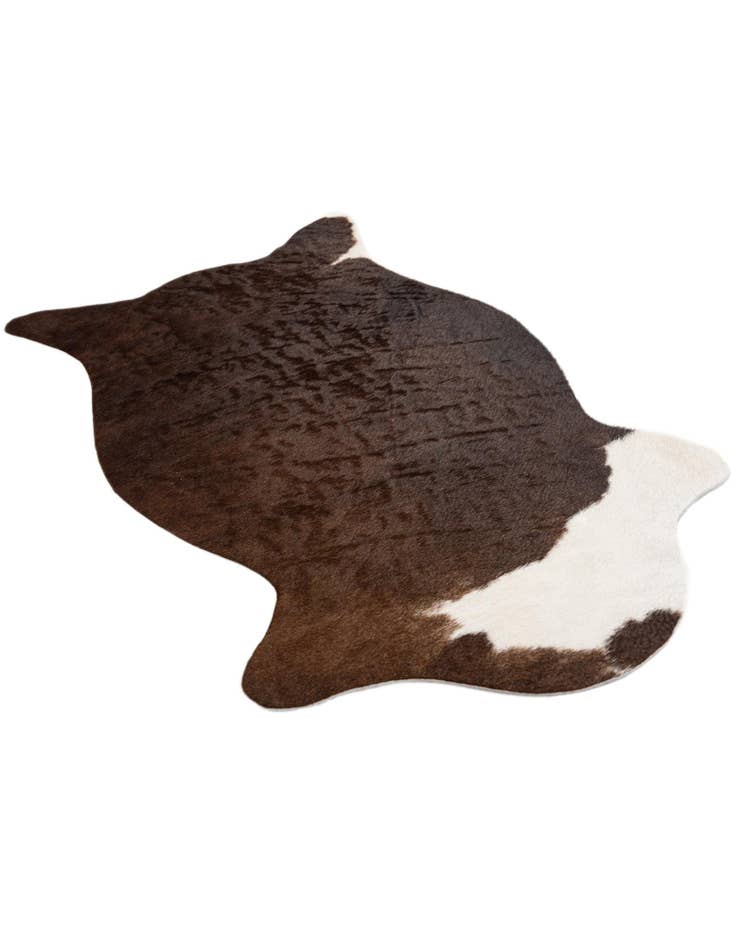 Detail image of  1' 8 x 2' 7 Cowhide Leather Rug