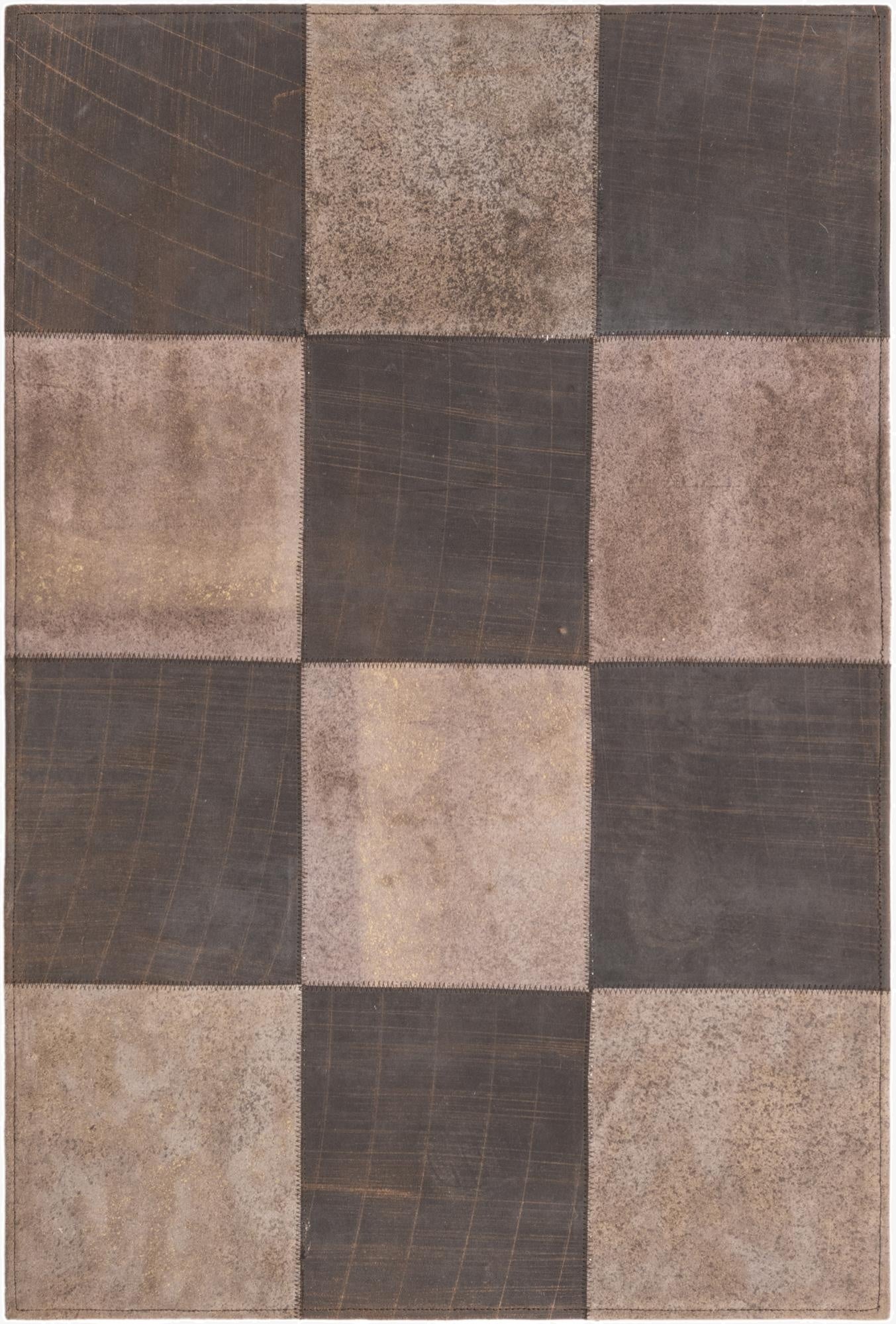  2' 1 x 3' 1 Cowhide Leather Rug