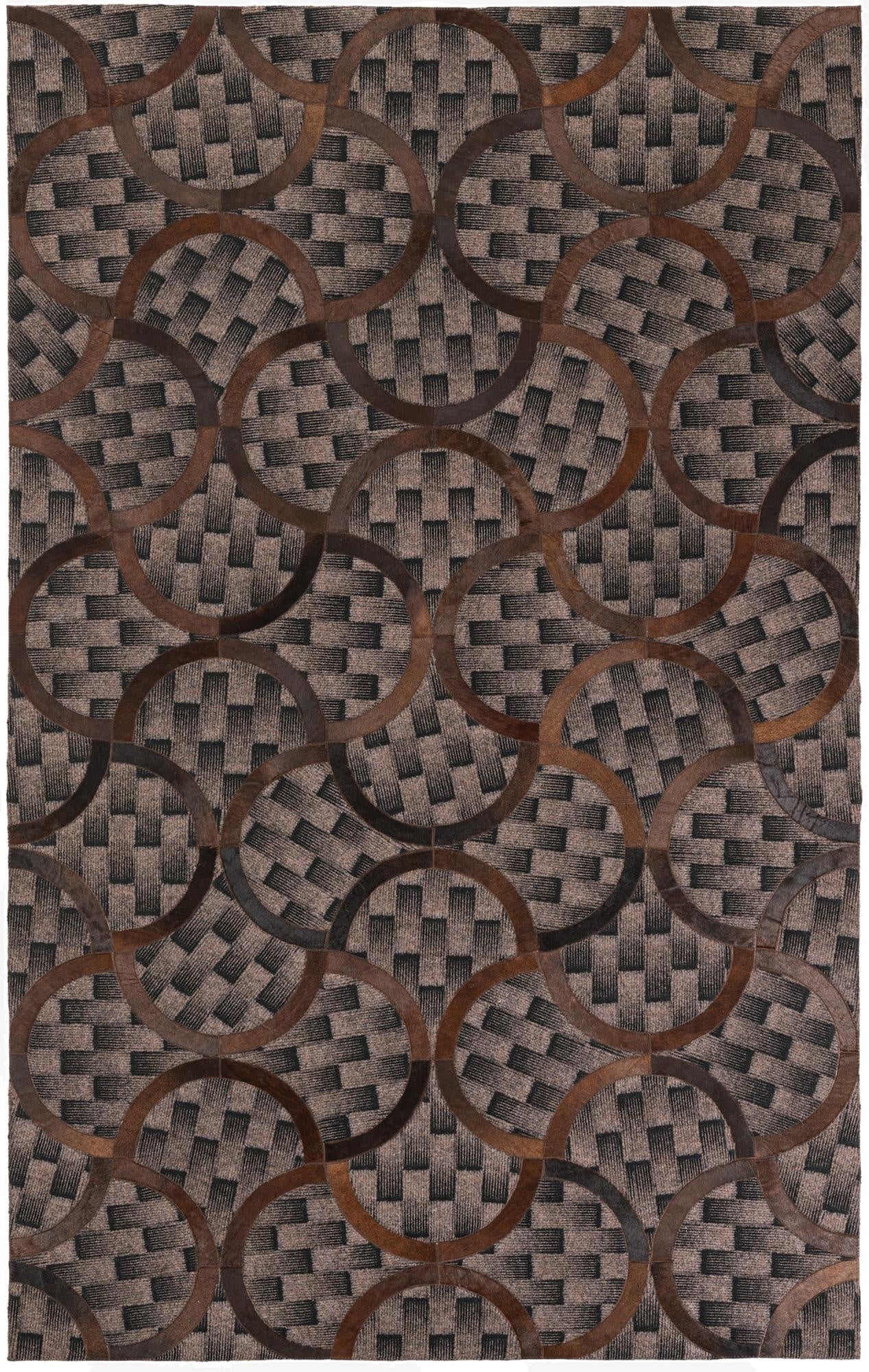  5' x 8' Cowhide Leather Rug