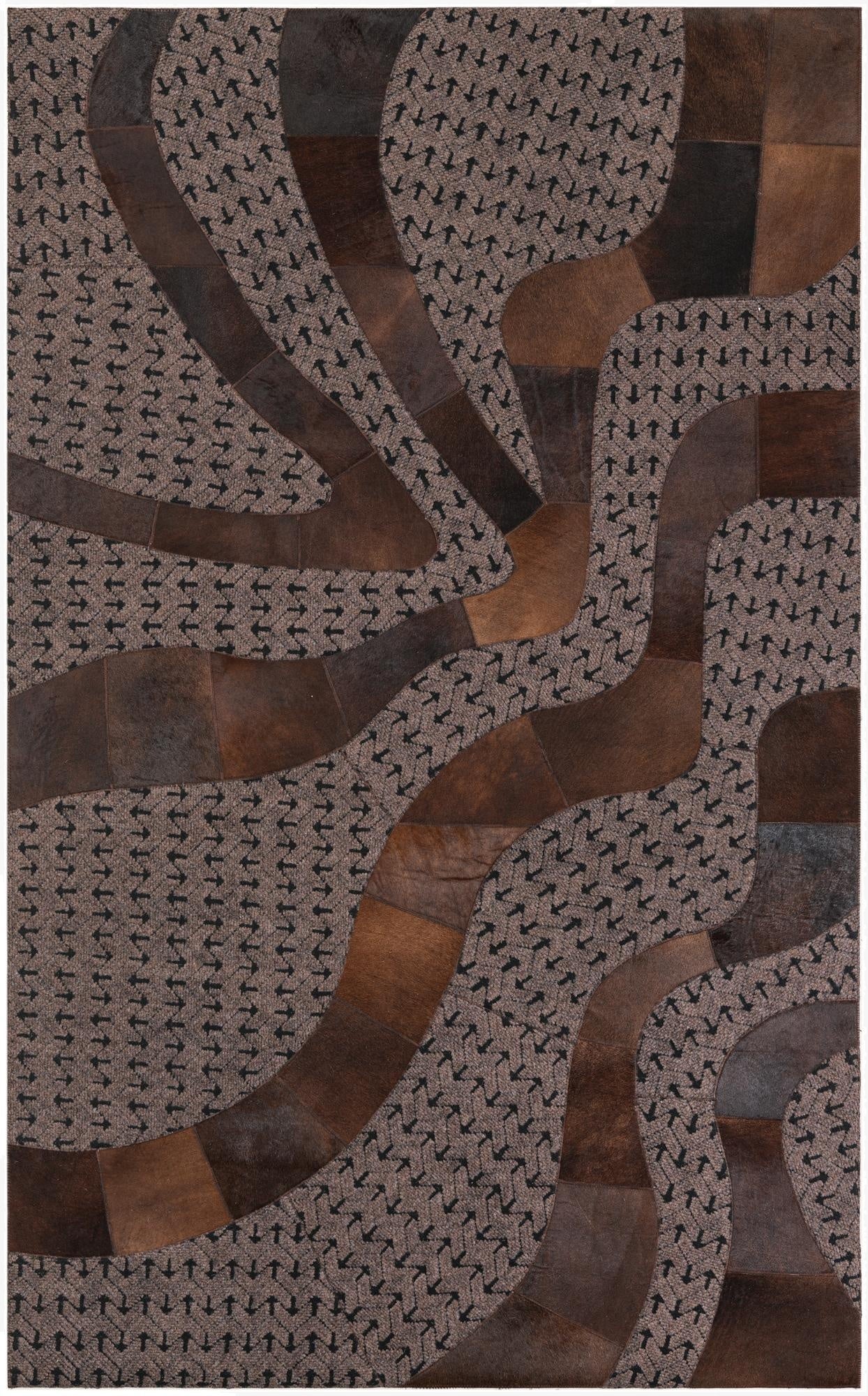  5' x 8' Cowhide Leather Rug