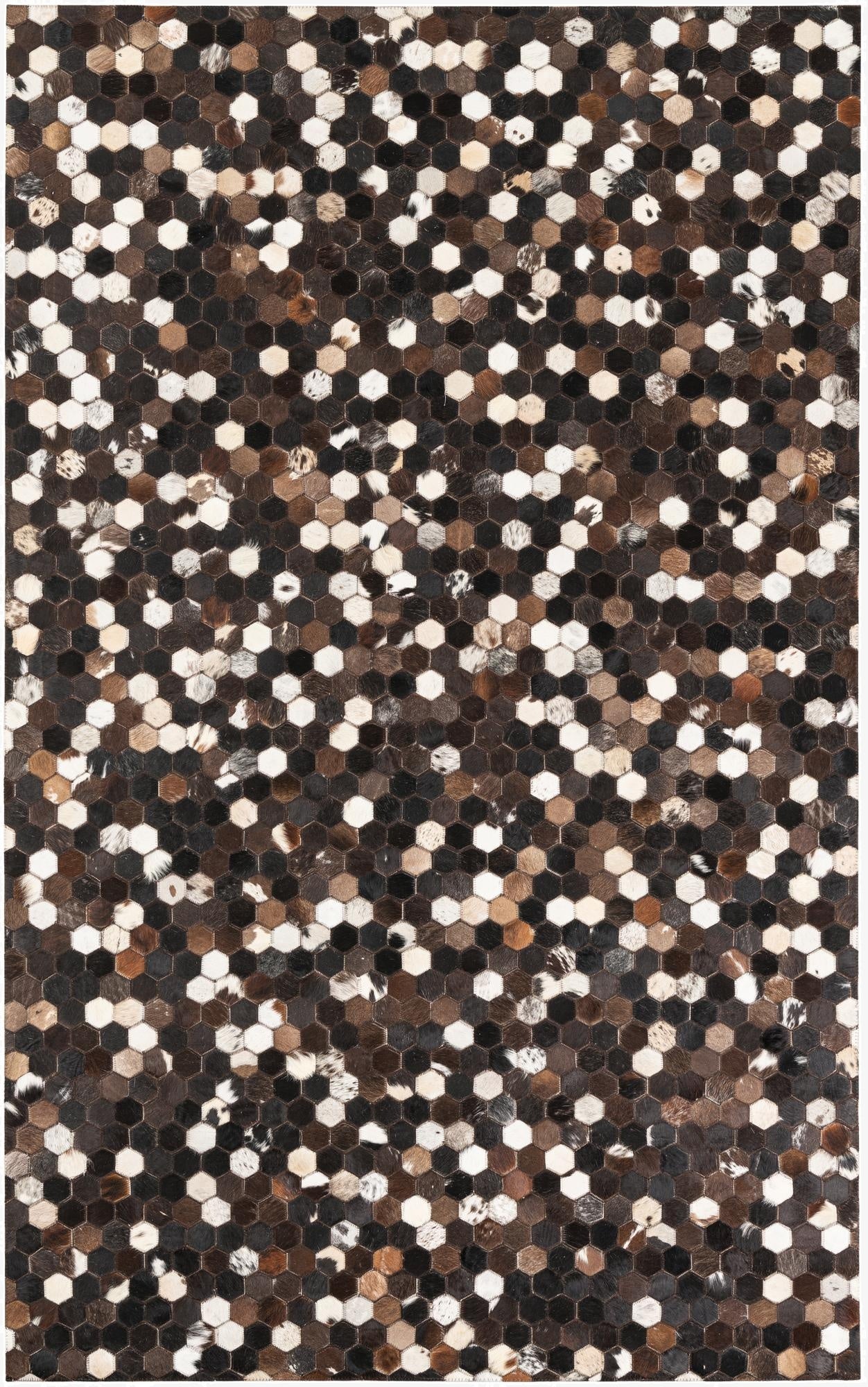  5' x 8' Cowhide Leather Rug