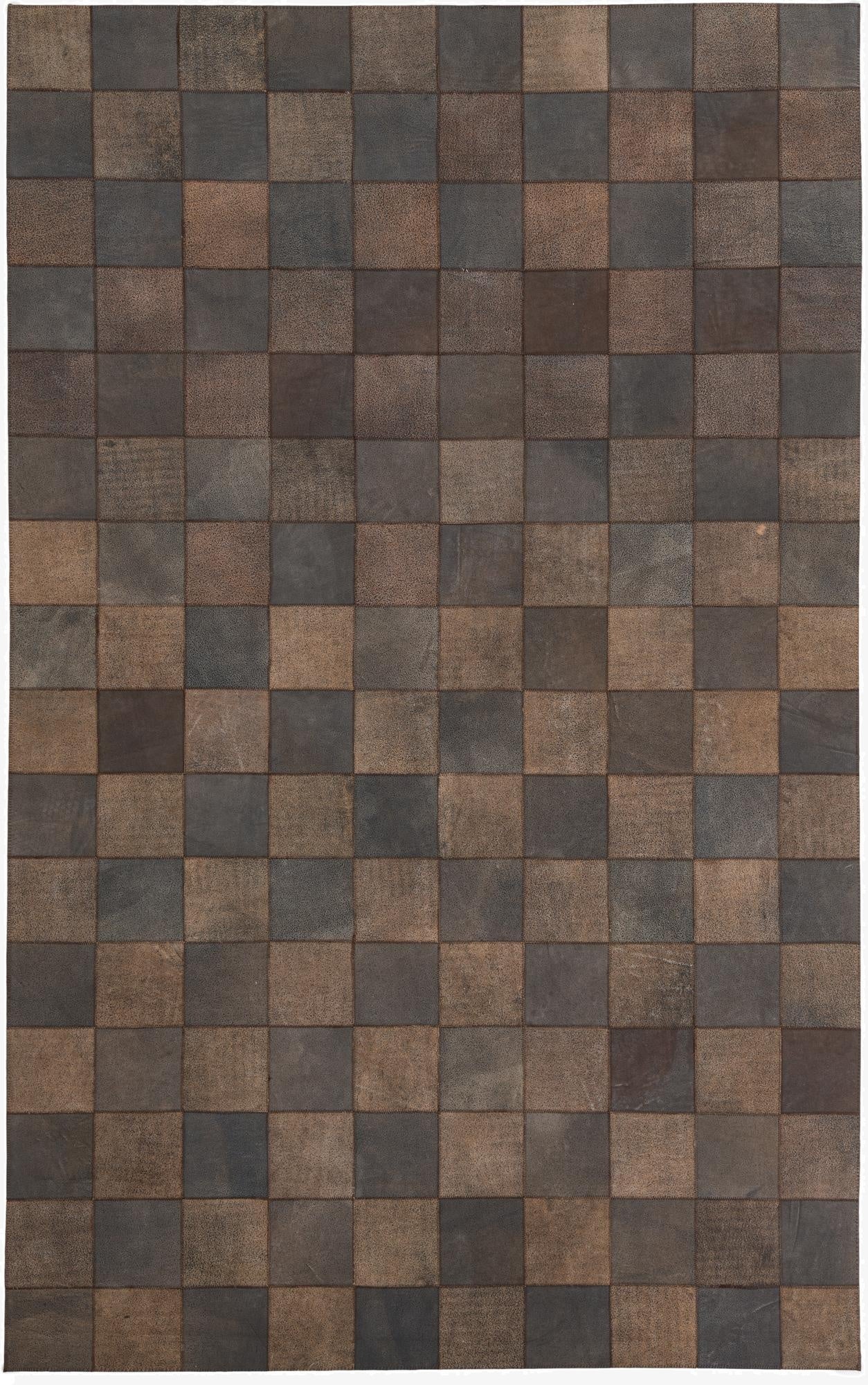  5' x 7' 10 Cowhide Leather Rug