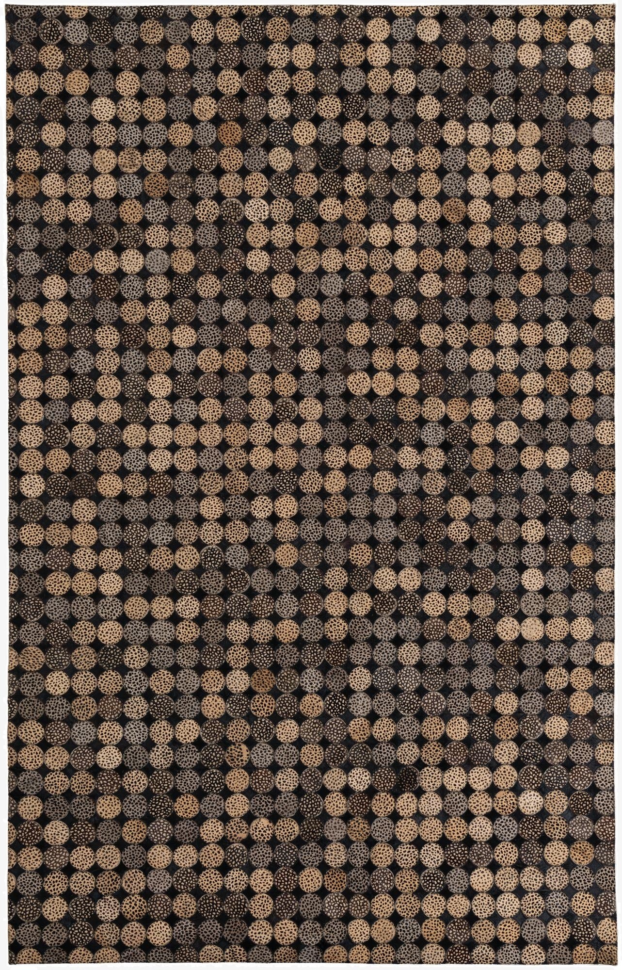  5' 1 x 8' 1 Cowhide Leather Rug
