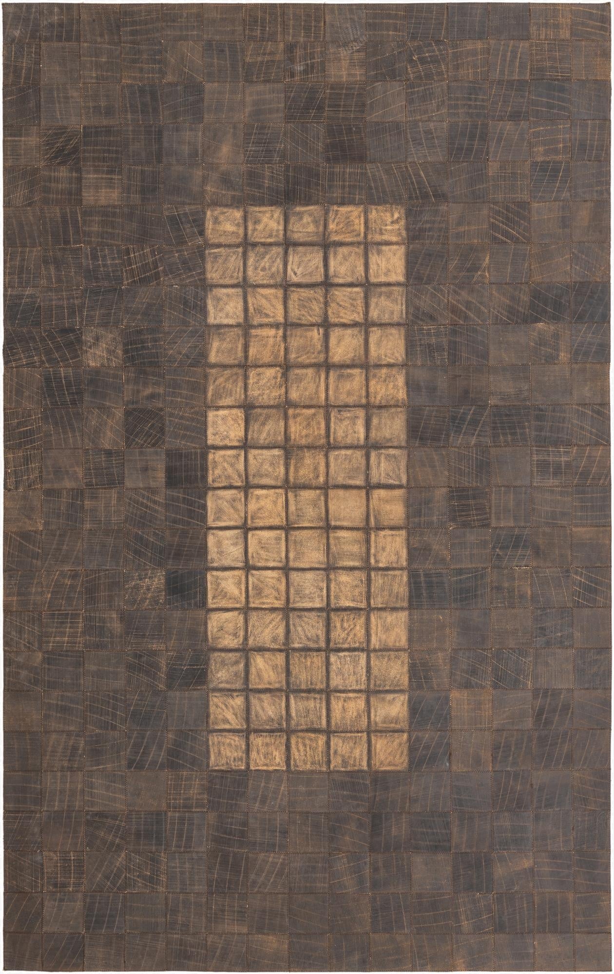  5' x 8' 4 Cowhide Leather Rug