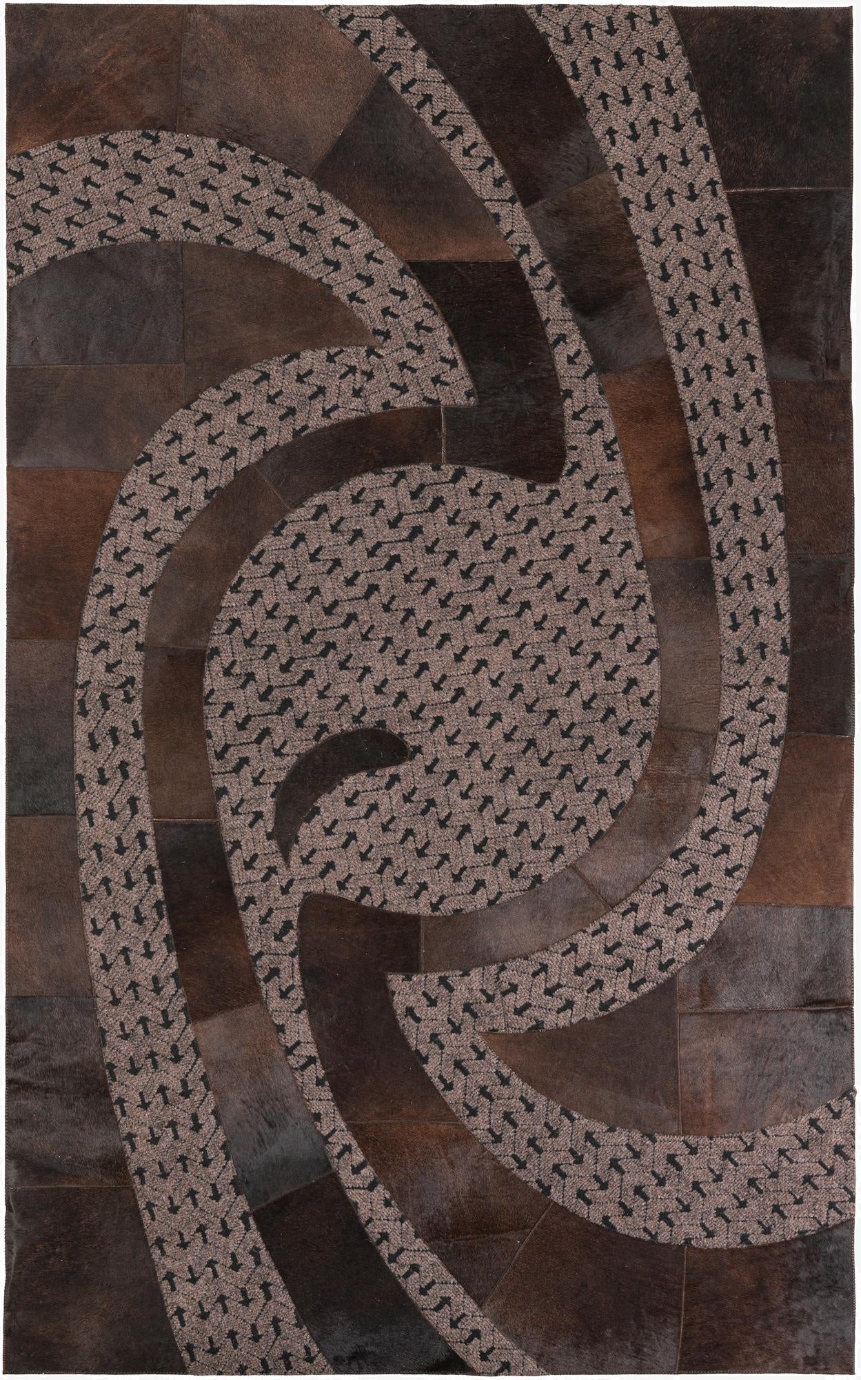  5' x 8' Cowhide Leather Rug