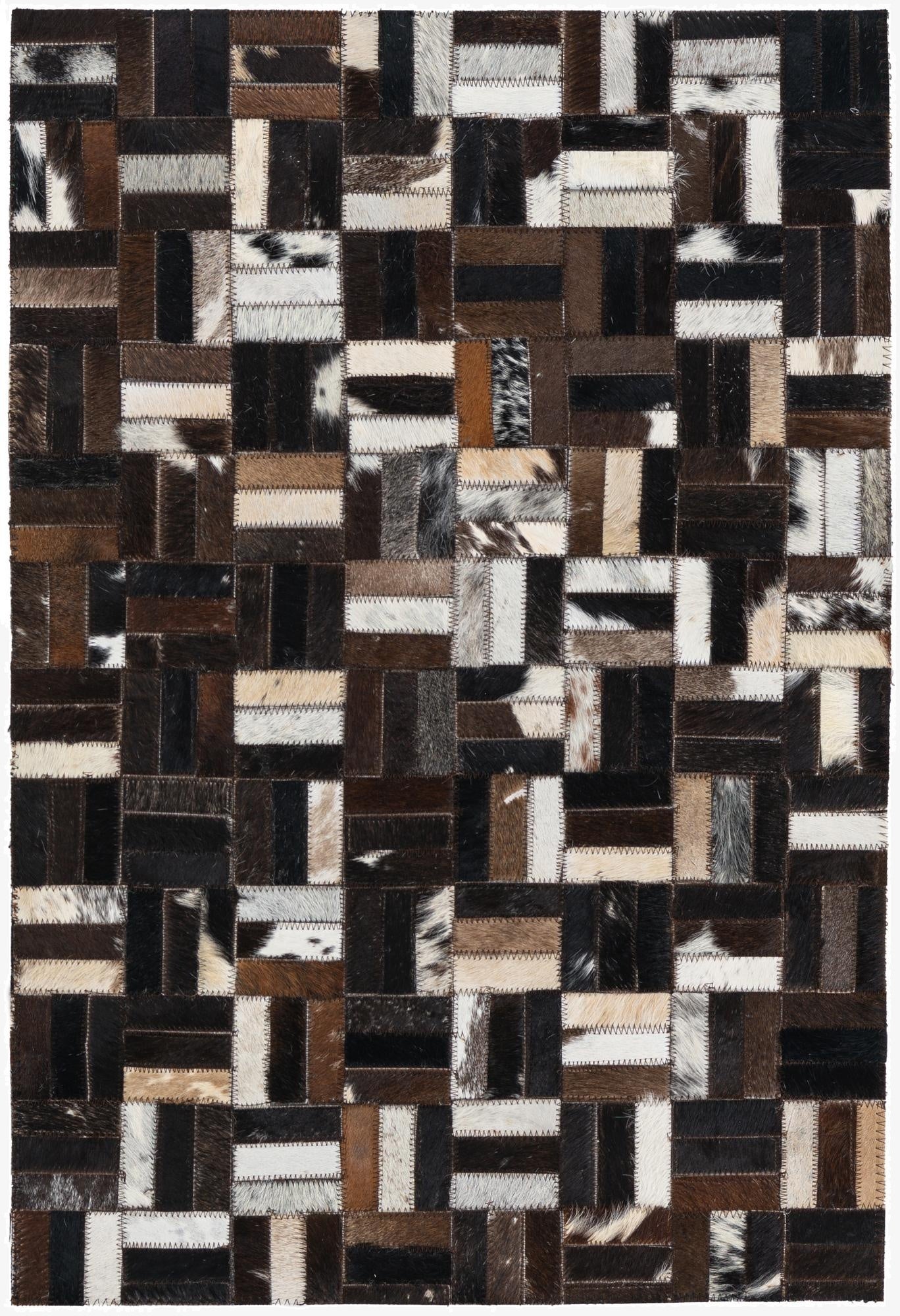  2' x 3' Cowhide Leather Rug
